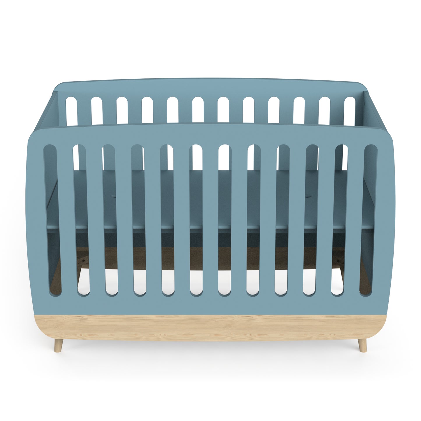 Poppy 60x120cm Cot Bed- Blue & Oak - FurniComp