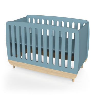 Poppy 60x120cm Cot Bed- Blue & Oak - FurniComp