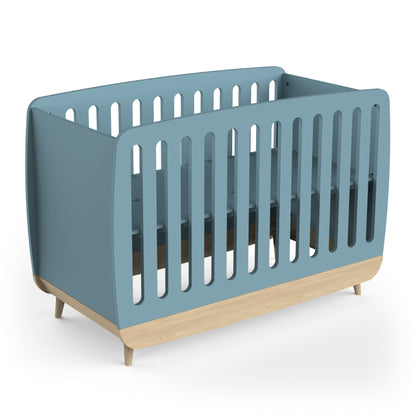 Poppy 60x120cm Cot Bed- Blue & Oak - FurniComp