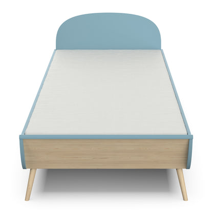 Poppy 90x200cm Junior Bed- Blue & Oak - FurniComp