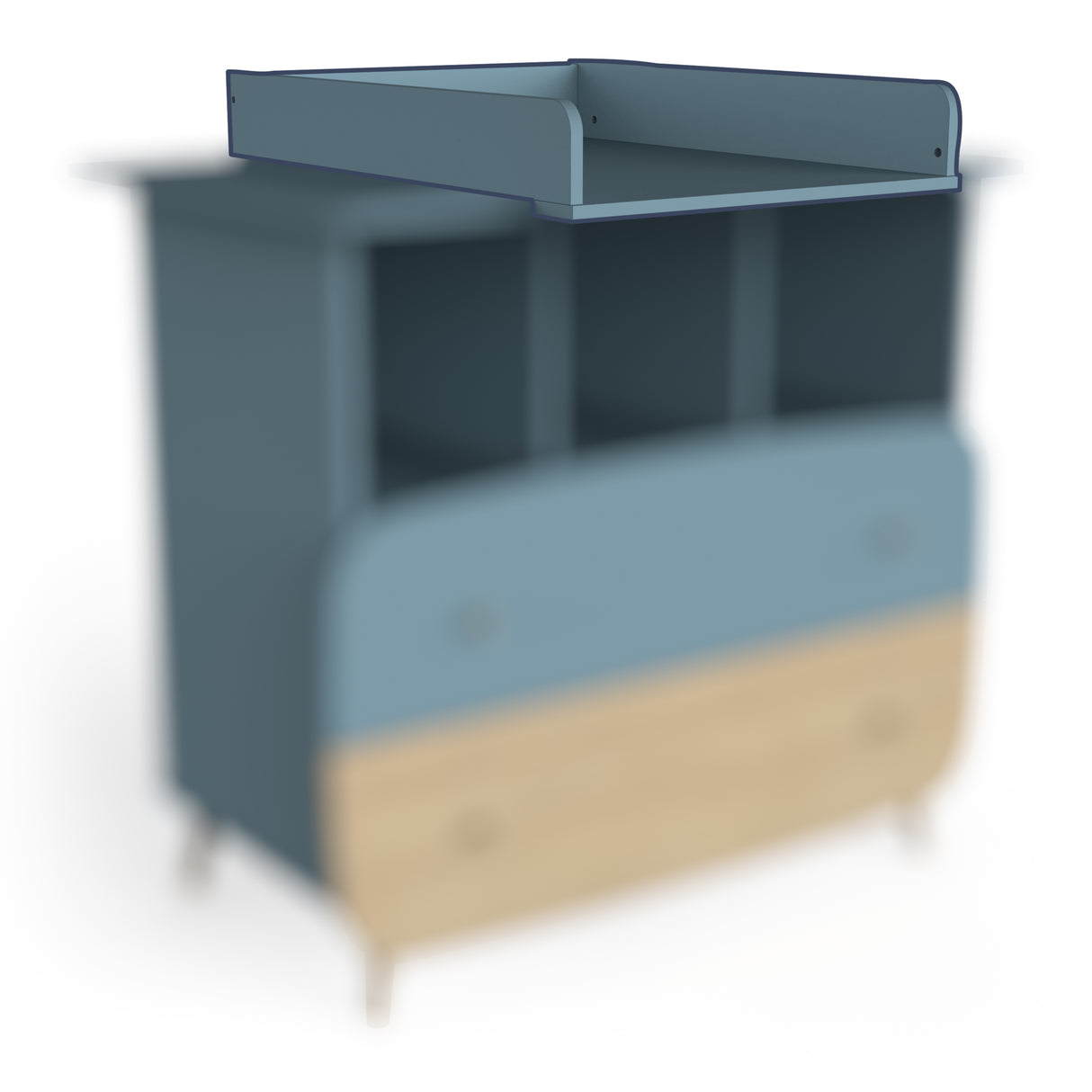 Poppy Changing Table Topper- Blue - FurniComp
