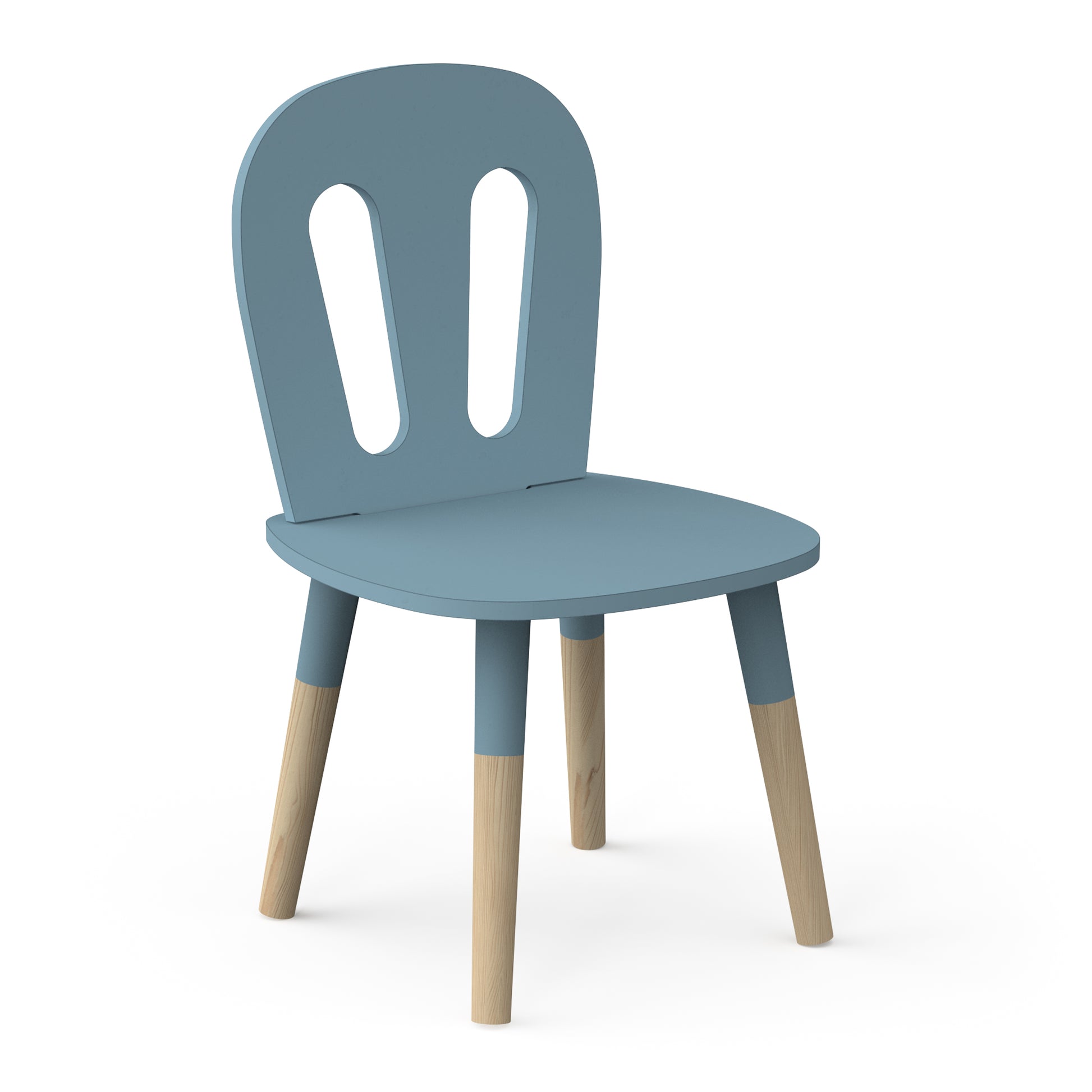 Poppy Kids Table and Chairs Set - Blue & Oak - FurniComp