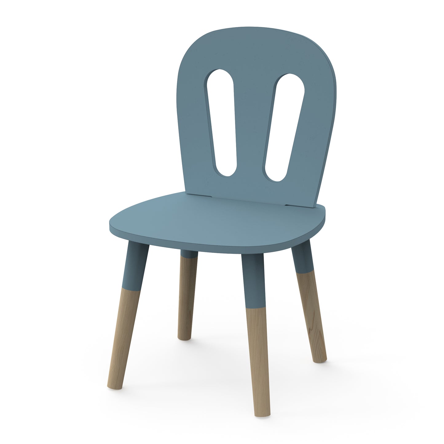 Poppy Kids Table and Chairs Set - Blue & Oak - FurniComp