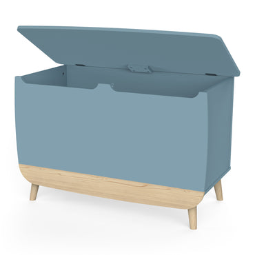 Poppy Kids Toy Box- Blue & Oak - FurniComp