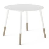 Poppy Kids Table and Chairs Set- Matt White & Oak - FurniComp