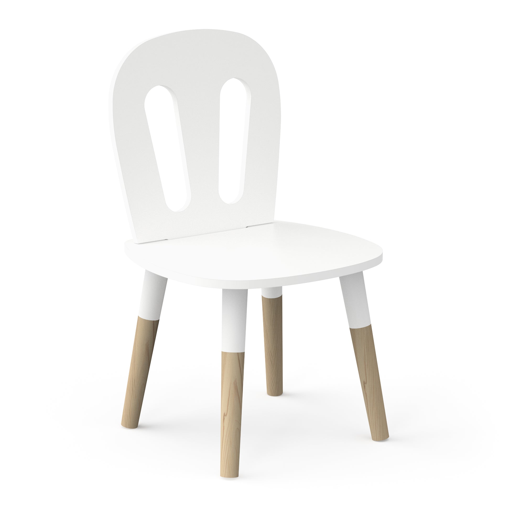 Poppy Kids Table and Chairs Set- Matt White & Oak - FurniComp