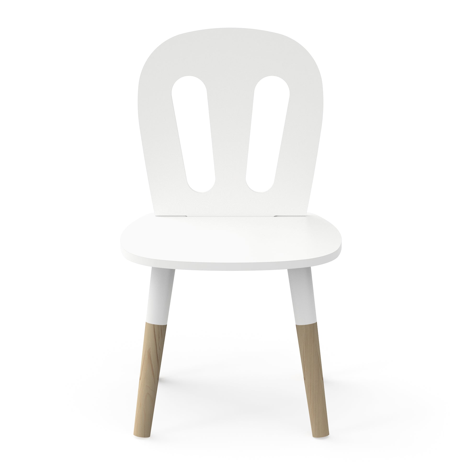 Poppy Kids Table and Chairs Set- Matt White & Oak - FurniComp