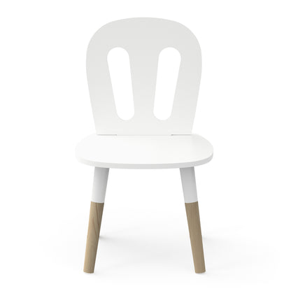 Poppy Kids Table and Chairs Set- Matt White & Oak - FurniComp