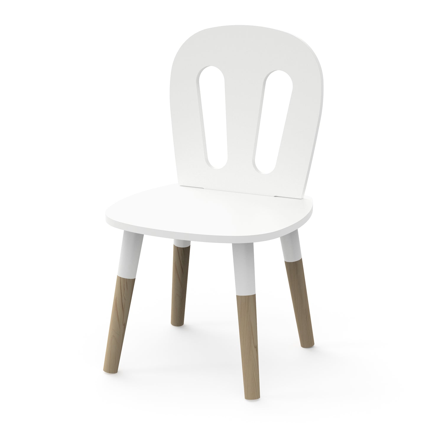 Poppy Kids Table and Chairs Set- Matt White & Oak - FurniComp