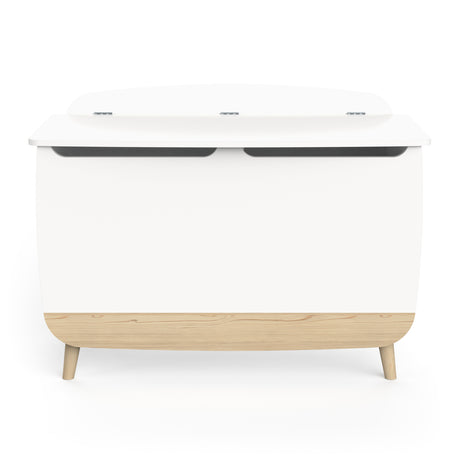 Poppy Kids Toy Box- Matt White & Oak - FurniComp