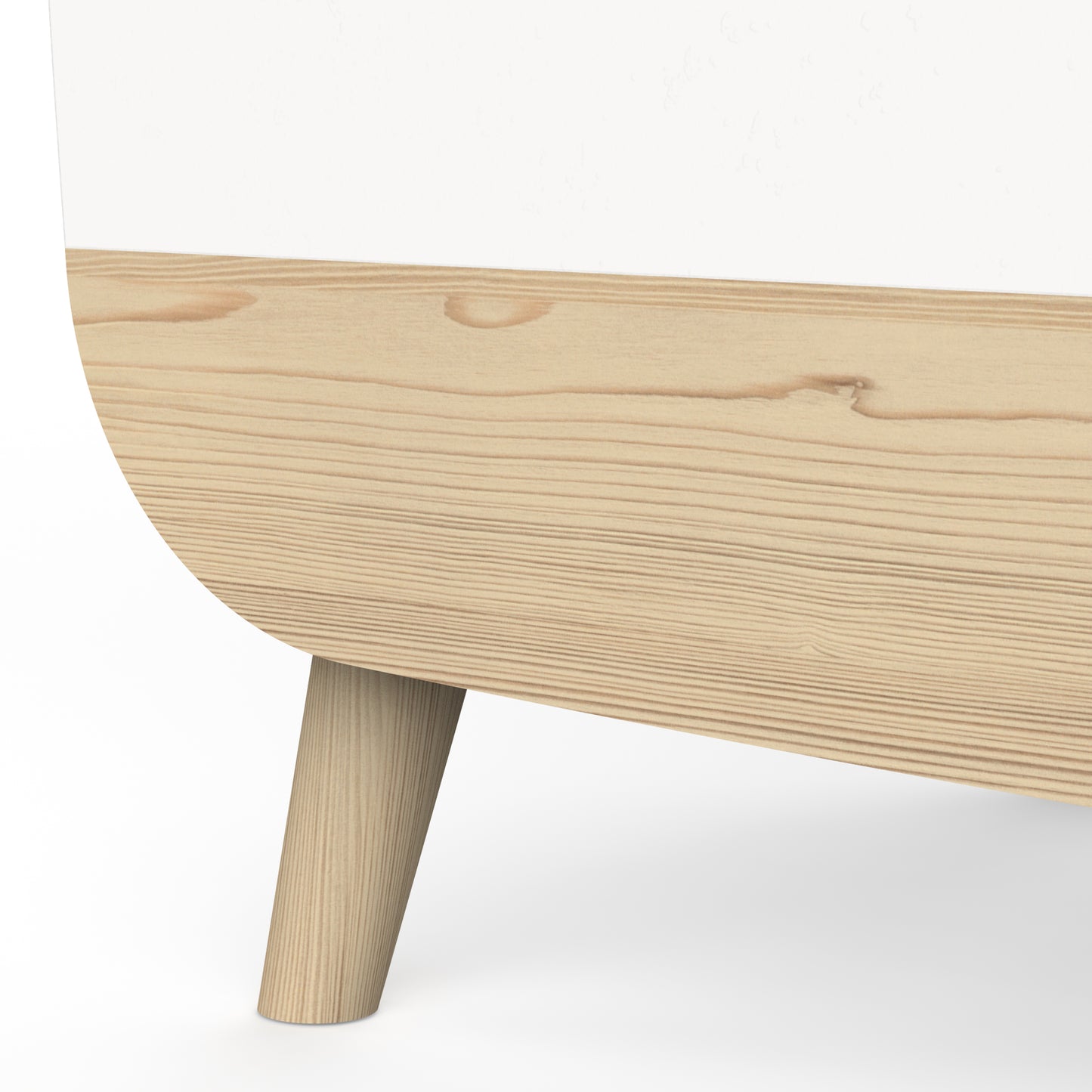 Poppy Kids Toy Box- Matt White & Oak - FurniComp