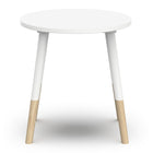 Poppy Round Stool Seat For Kids- Matt White & Oak - FurniComp