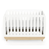 Poppy 60x120cm Cot Bed- Matt White & Oak - FurniComp