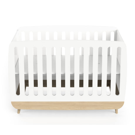 Poppy 60x120cm Cot Bed- Matt White & Oak - FurniComp