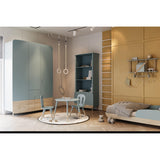 Poppy 70x140cm Toddler Bed- Blue & Oak - FurniComp