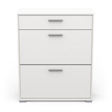 Prague 2 Door 1 Drawer Matt White Shoe Cabinet - FurniComp