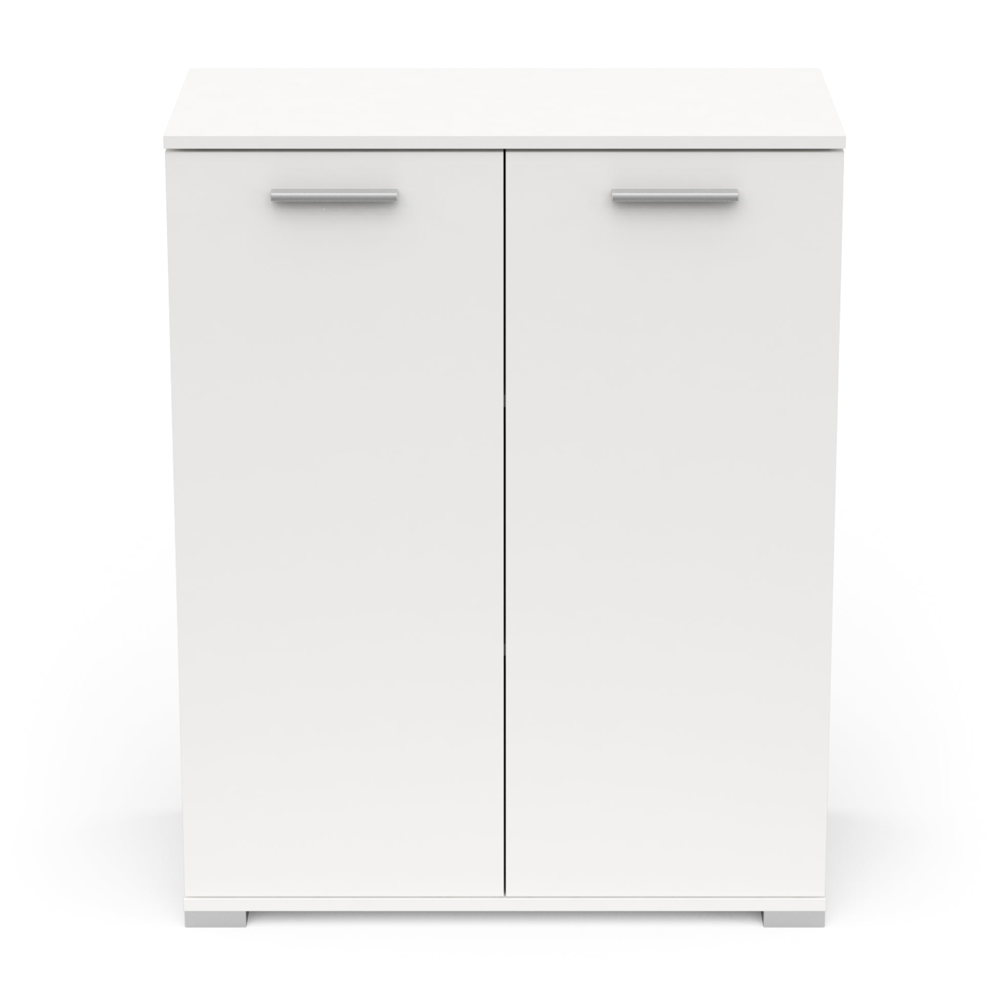 Prague 2 Door 80cm Matt White Tall Sideboard/Highboard - FurniComp