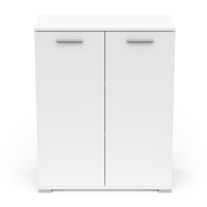 Prague 2 Door 80cm Matt White Tall Sideboard/Highboard - FurniComp