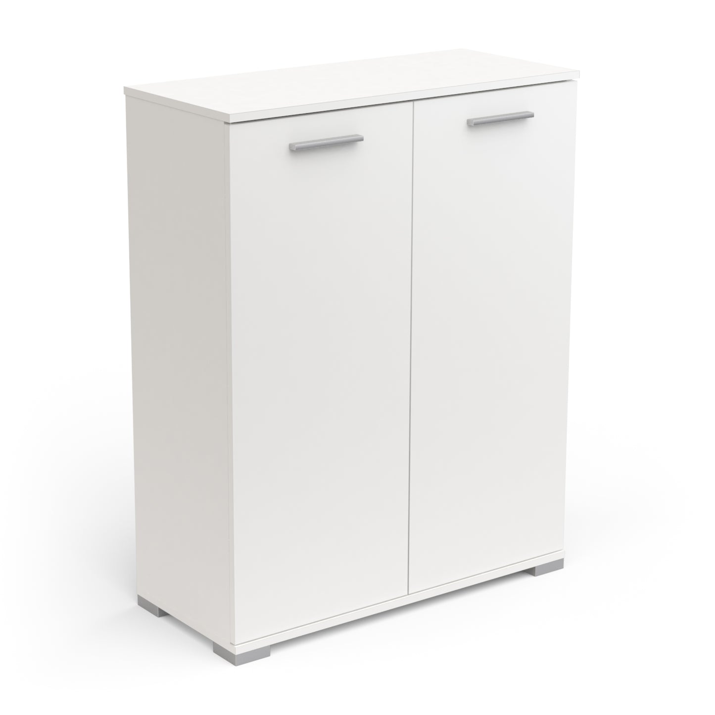 Prague 2 Door 80cm Matt White Tall Sideboard/Highboard - FurniComp