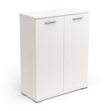Prague 2 Door 80cm Matt White Tall Sideboard/Highboard - FurniComp