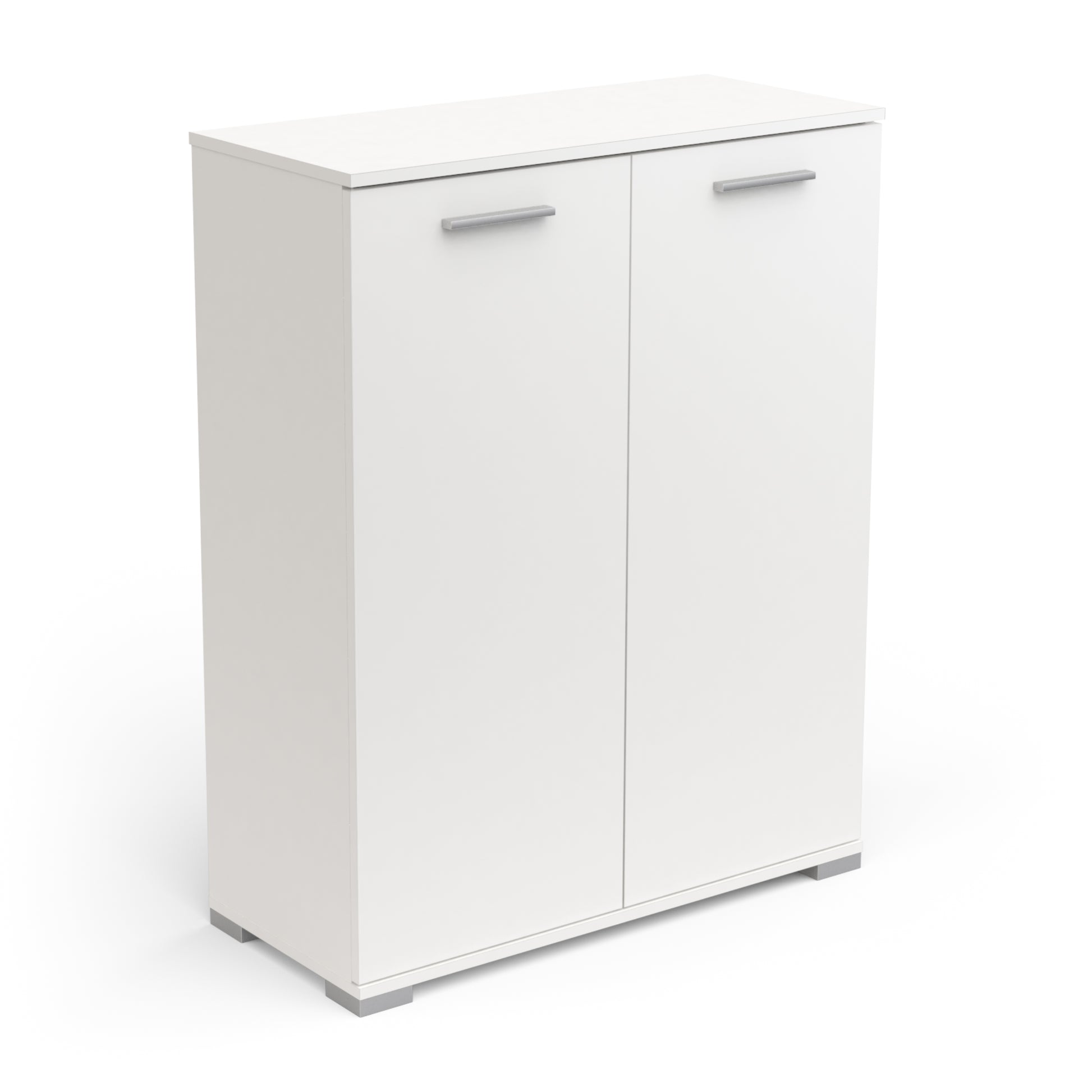 Prague 2 Door 80cm Matt White Tall Sideboard/Highboard - FurniComp