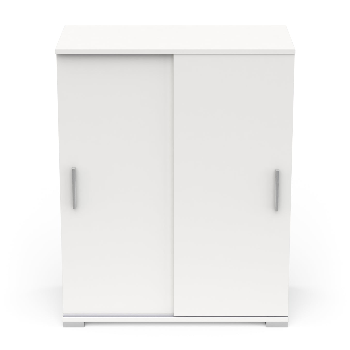 Prague 2 Door Matt White Tall Sliding Door Sideboard/Highboard - FurniComp