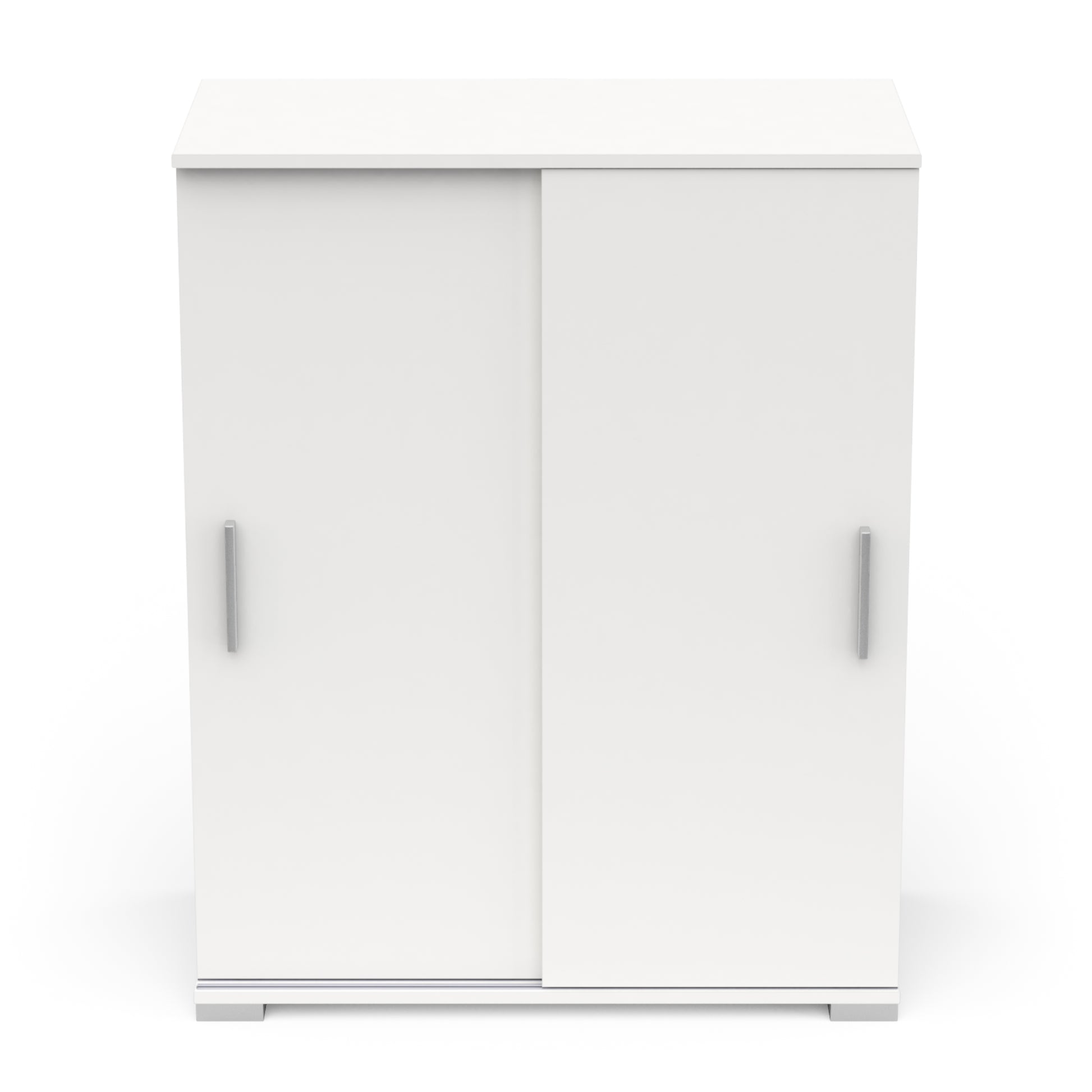 Prague 2 Door Matt White Tall Sliding Door Sideboard/Highboard - FurniComp