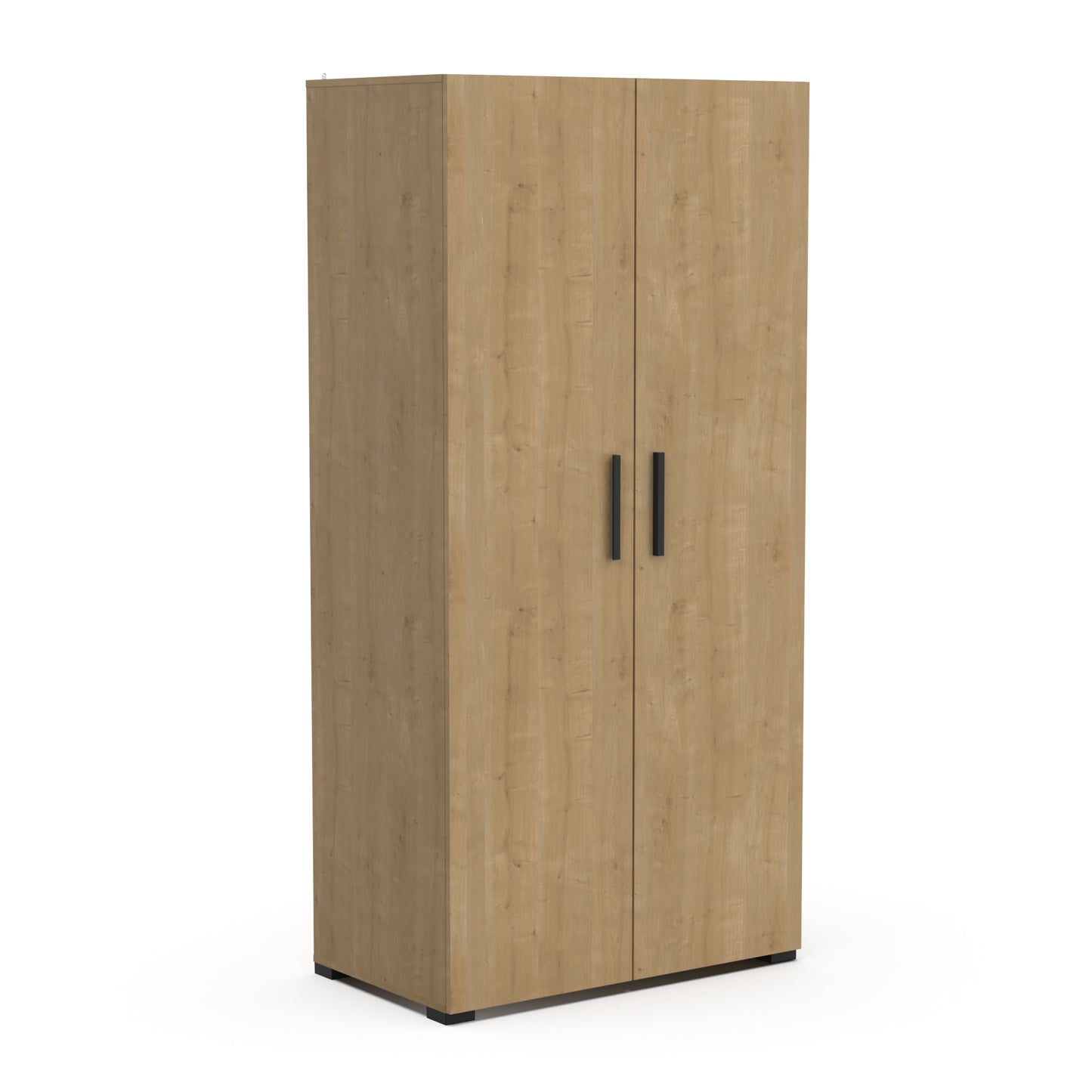 Prague 2 Door Hamilton Oak Wardrobe - FurniComp