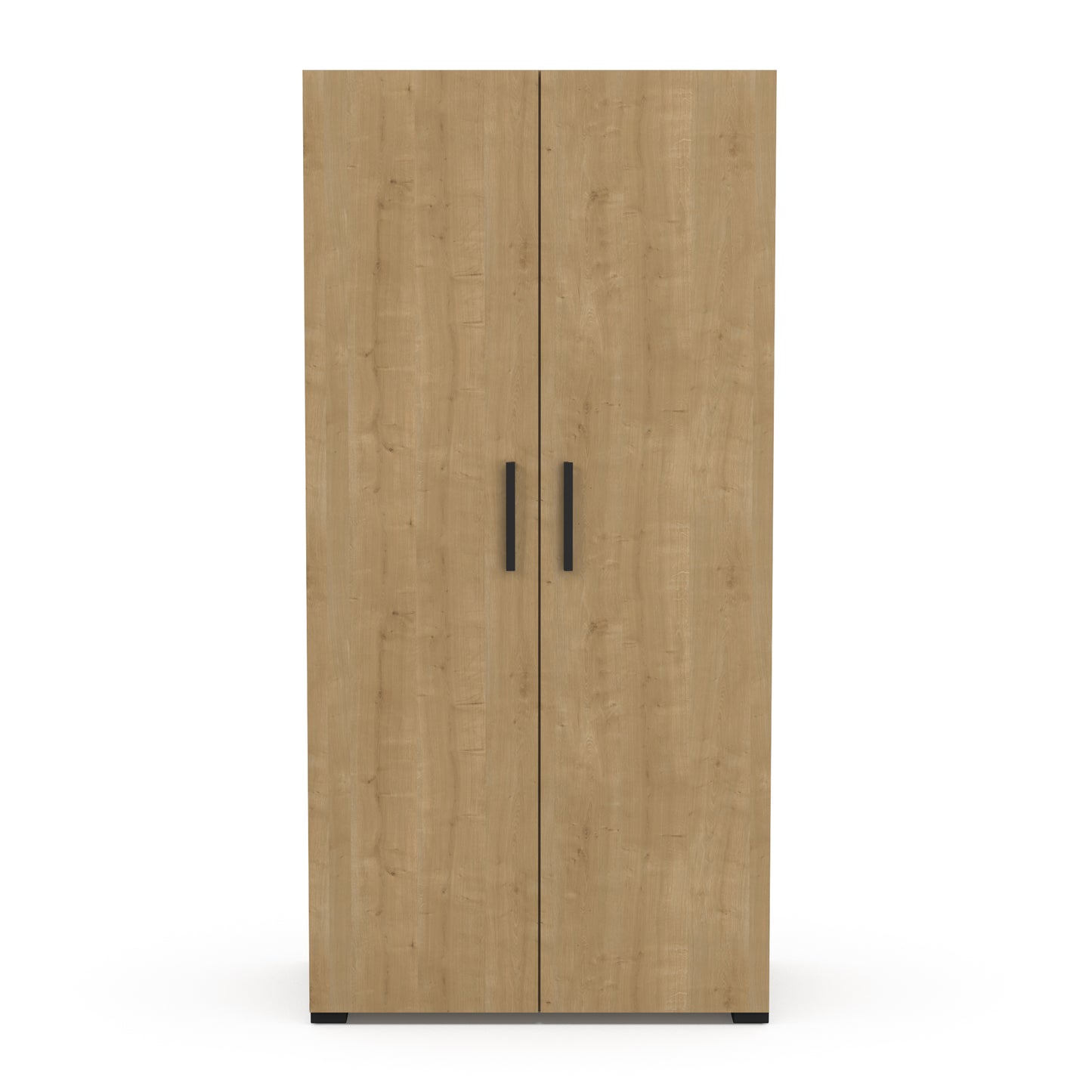 Prague 2 Door Hamilton Oak Wardrobe - FurniComp