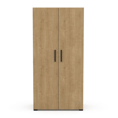 Prague 2 Door Hamilton Oak Wardrobe - FurniComp