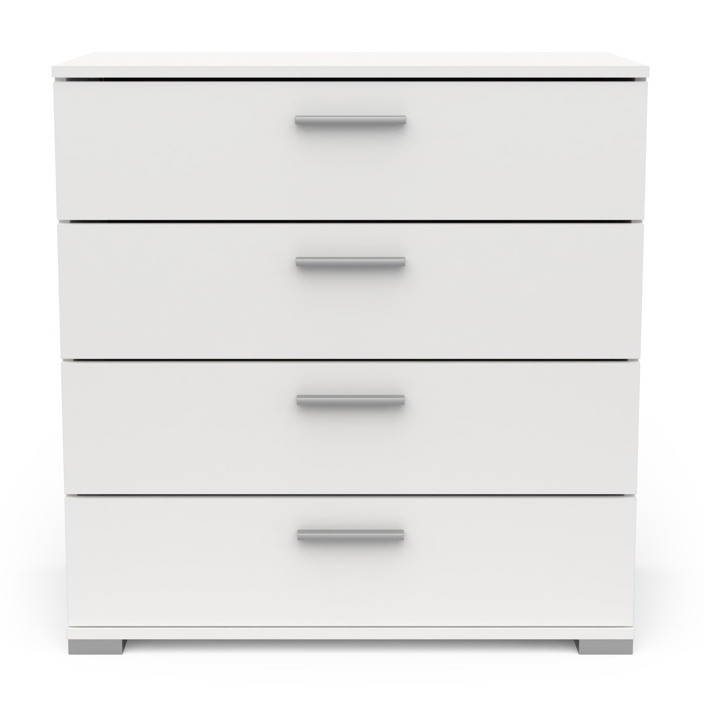 Prague 4 Drawer Matt White Chest of Drawers - FurniComp