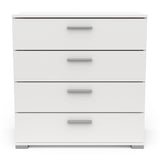 Prague 4 Drawer Matt White Chest of Drawers - FurniComp