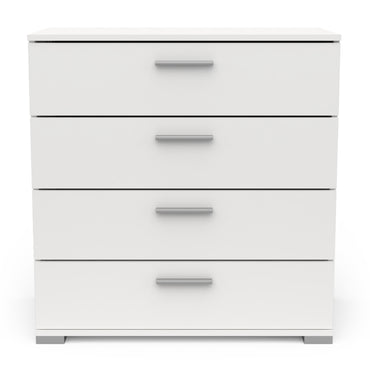 Prague 4 Drawer Matt White Chest of Drawers - FurniComp