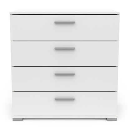 Prague 4 Drawer Matt White Chest of Drawers - FurniComp