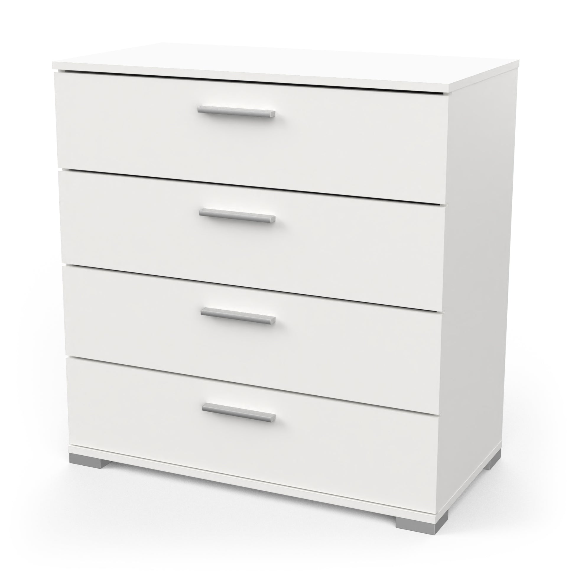 Prague 4 Drawer Matt White Chest of Drawers - FurniComp