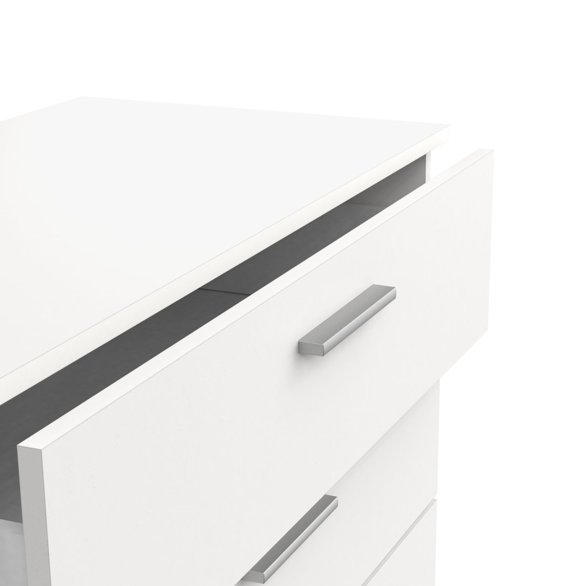 Prague 4 Drawer Matt White Chest of Drawers - FurniComp