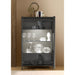 Ravenna 2 Door 104cm Black Oak Glass Display Cabinet - FurniComp
