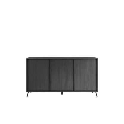 Ravenna 3 Door 156cm Black Oak Sideboard - FurniComp