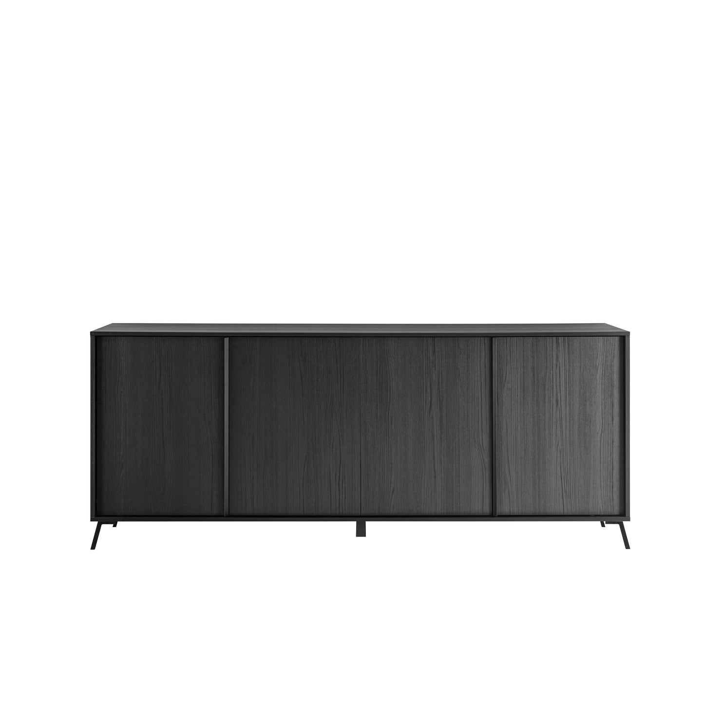 Ravenna 4 Door 205cm Black Oak Large Sideboard - FurniComp