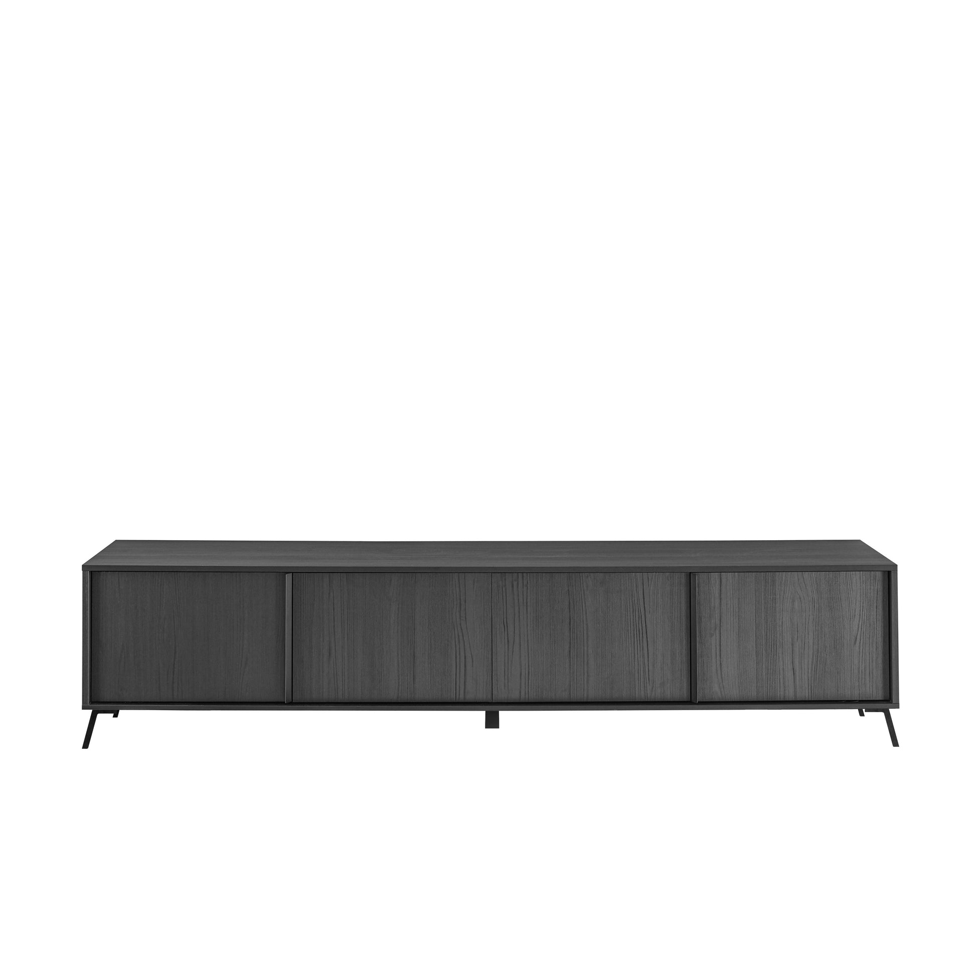 Ravenna 4 Door 205cm Black Oak Large TV Stand - FurniComp