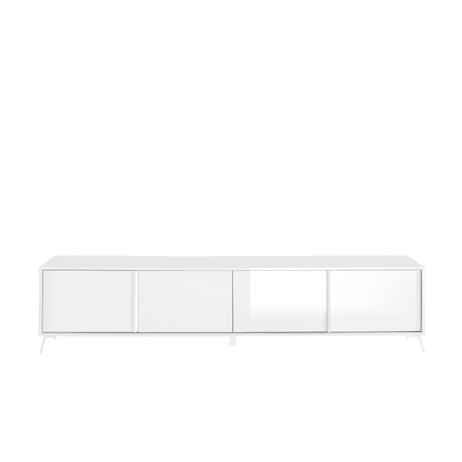 Ravenna 4 Door 205cm White Gloss Large TV Stand - FurniComp