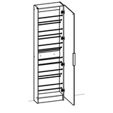 Reflex Royal Oak Tall Mirrored Shoe Cabinet - FurniComp