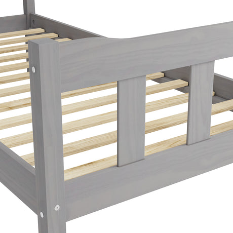 Reid Grey Wooden Bed Frame - FurniComp