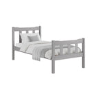 Reid Grey Wooden Bed Frame - FurniComp
