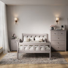 Reid Grey Wooden Bed Frame - FurniComp