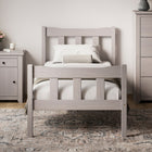 Reid Grey Wooden Bed Frame - FurniComp