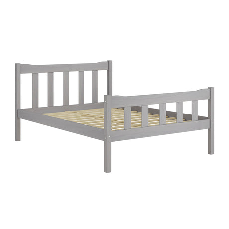 Reid Grey Wooden Bed Frame - FurniComp