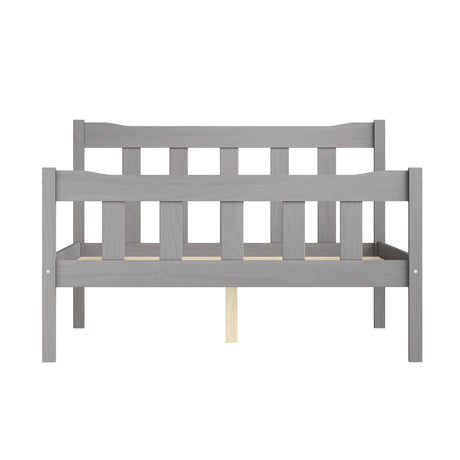 Reid Grey Wooden Bed Frame - FurniComp