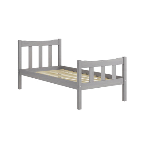 Reid Grey Wooden Bed Frame - FurniComp