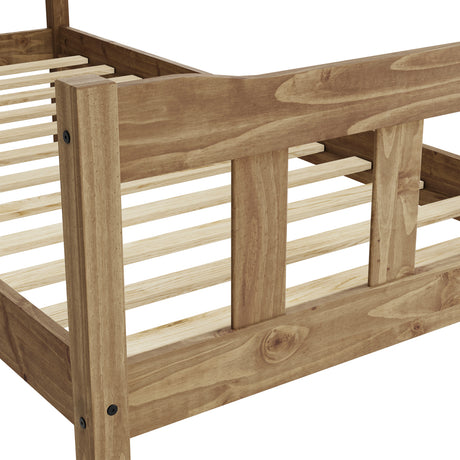 Reid Pine Effect Wooden Bed Frame - FurniComp